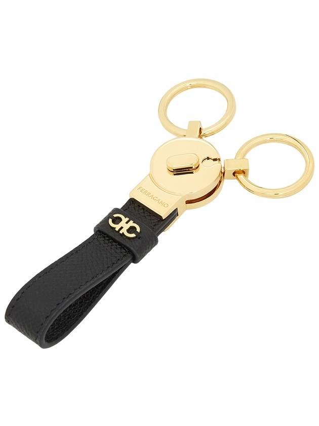 Gancini Keyring Black - SALVATORE FERRAGAMO - BALAAN 4