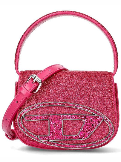 1DR XS Glitter Fabric Shoulder Bag Pink - DIESEL - BALAAN 2