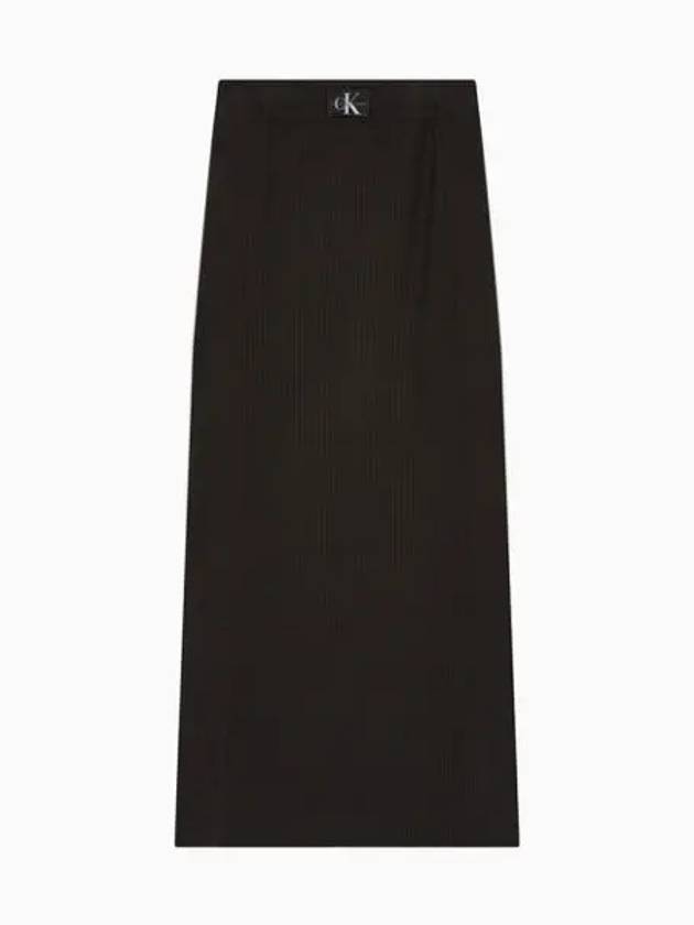 Jeans Maxi Fit A-Line Skirt Black - CALVIN KLEIN - BALAAN 1