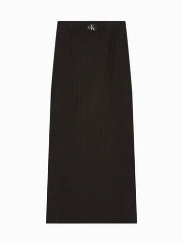 Jeans Maxi Fit A-Line Skirt Black - CALVIN KLEIN - BALAAN 1