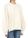 Women's Crew Neck Back Logo Sweatshirt Ivory - GANNI - BALAAN 4