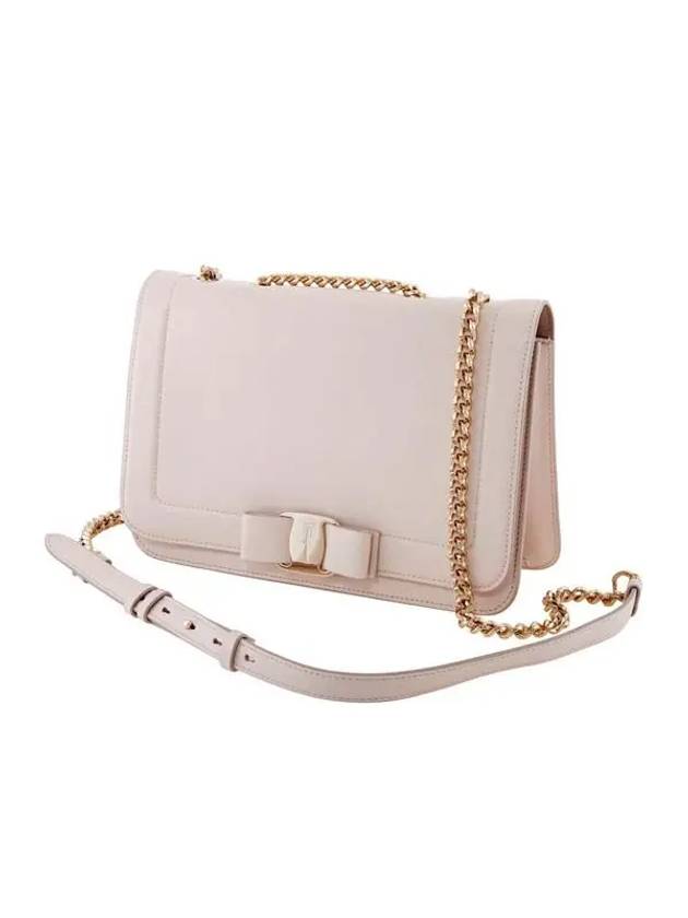 Women's Vara Bow Flap Shoulder Bag Bone - SALVATORE FERRAGAMO - BALAAN 3