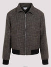 Pied De Poule Blouson Zip Up Jacket Black Charcoal - BOTTEGA VENETA - BALAAN 2