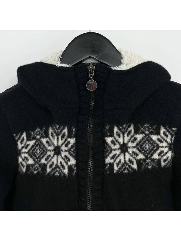 Padded hood zip up black M size - MONCLER - BALAAN 4