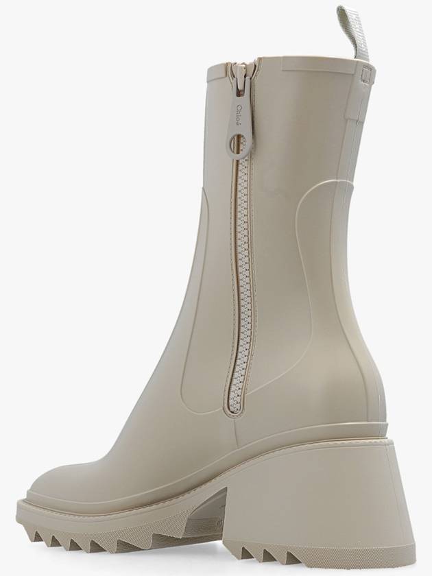 Betty Chunky Sole Rain Boots Beige - CHLOE - BALAAN 6