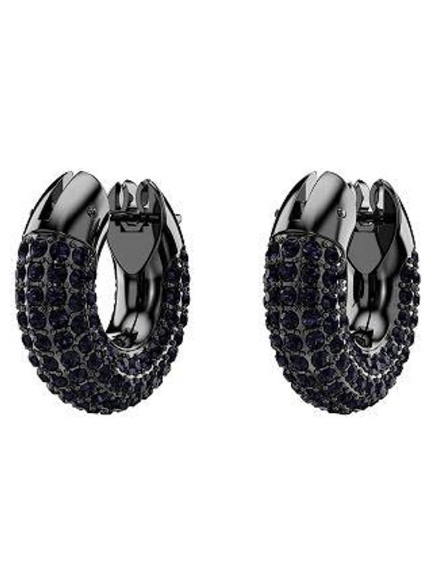 Dextera Small Hoop Earrings Black - SWAROVSKI - BALAAN 3