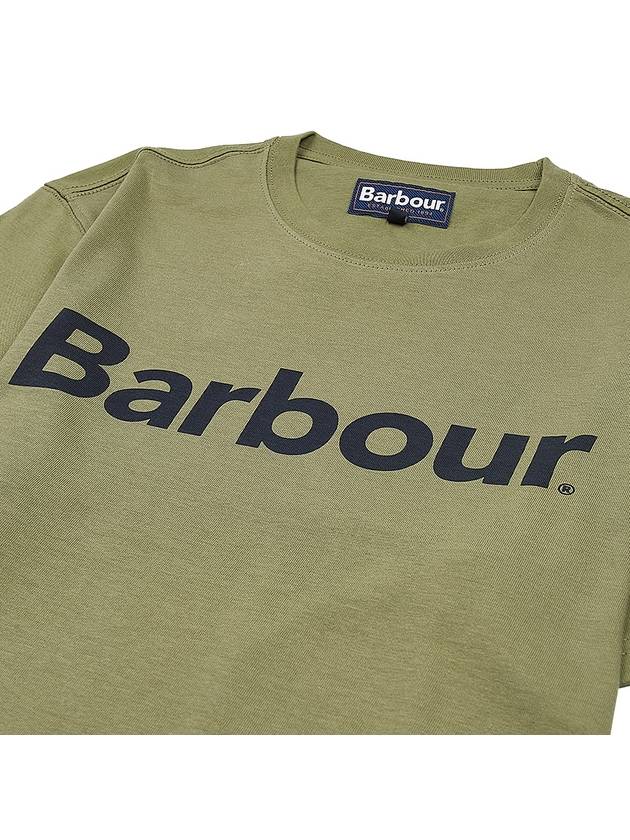 Men's Logo Print Short Sleeve T-Shirt Olive - BARBOUR - BALAAN 4