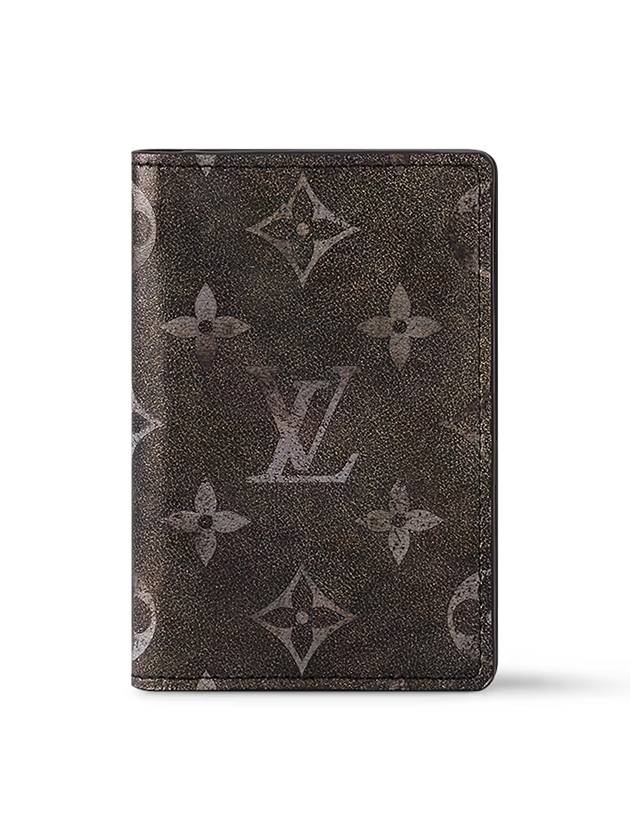 Pocket Organizer Brushed Monogram Cowhide Leather Card Wallet Black - LOUIS VUITTON - BALAAN 2