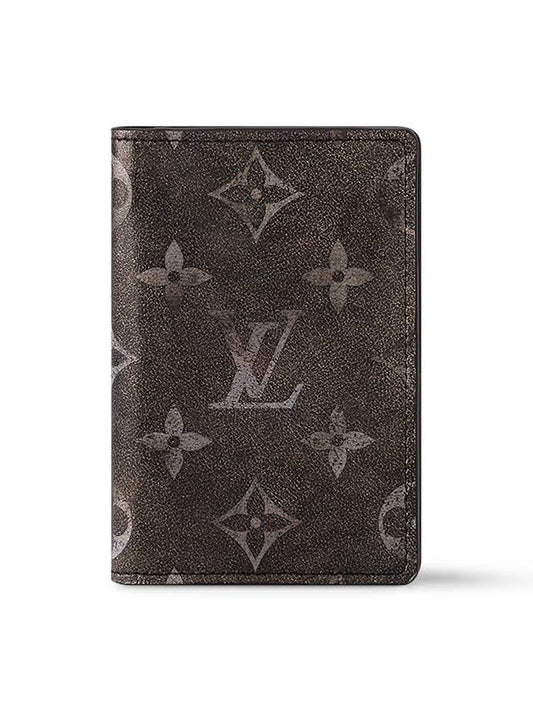 Pocket Organizer Monogram Leather Card Wallet Black - LOUIS VUITTON - BALAAN 2