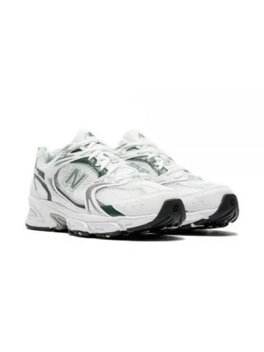 530 Mesh Panel Low Top Sneakers Green White - NEW BALANCE - BALAAN 2