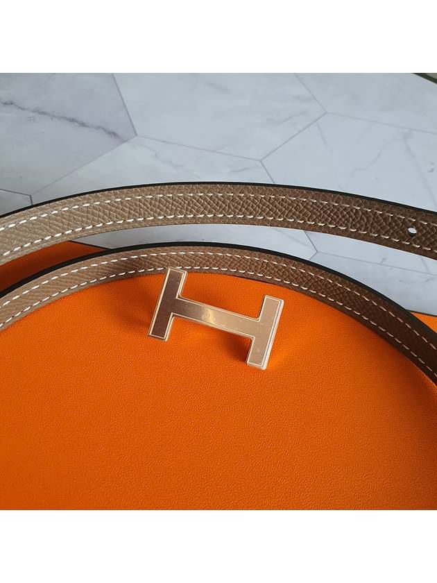 Focus belt rose gold gold etope double sided - HERMES - BALAAN 3