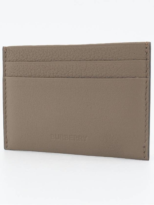 Grainy Leather Card Wallet Brown - BURBERRY - BALAAN.