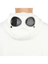 Men's Diagonal Raised Goggles Zipper Hooded Jacket White - CP COMPANY - BALAAN 11