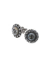 Kira Crystal Stud Earrings Antique Pewter Crystal - TORY BURCH - BALAAN 1