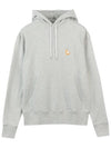 Chillax Fox Patch Classic Hoodie Grey Melange - MAISON KITSUNE - BALAAN 3