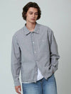 MEN Striped Casual Pocket Shirt - PINBLACK - BALAAN 3