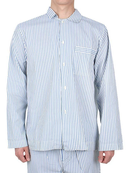 Poplin Long Sleeve Shirt Placid Blue Stripes - TEKLA - 2