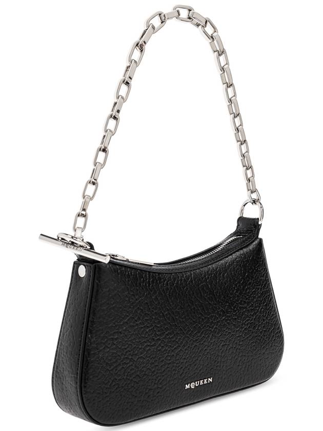 Alexander McQueen Leather Bag T-Bar Mini, Women's, Black - ALEXANDER MCQUEEN - BALAAN 4