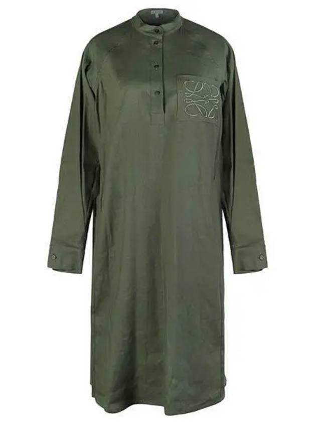 Anagram Tunic Midi Dress Green - LOEWE - BALAAN 2