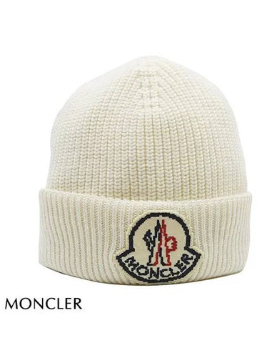 Wool Beanie White 3B00019 M1282 034 - MONCLER - BALAAN 1