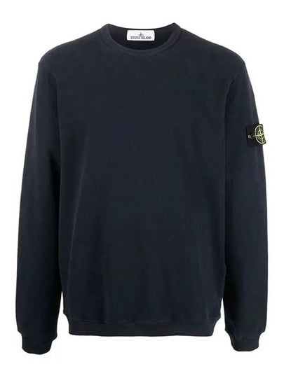 Men's Wappen Patch Crewneck Sweatshirt Black - STONE ISLAND - BALAAN 2