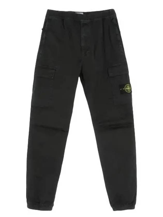 Men's Wappen Patch Straight Pants Black - STONE ISLAND - BALAAN 2