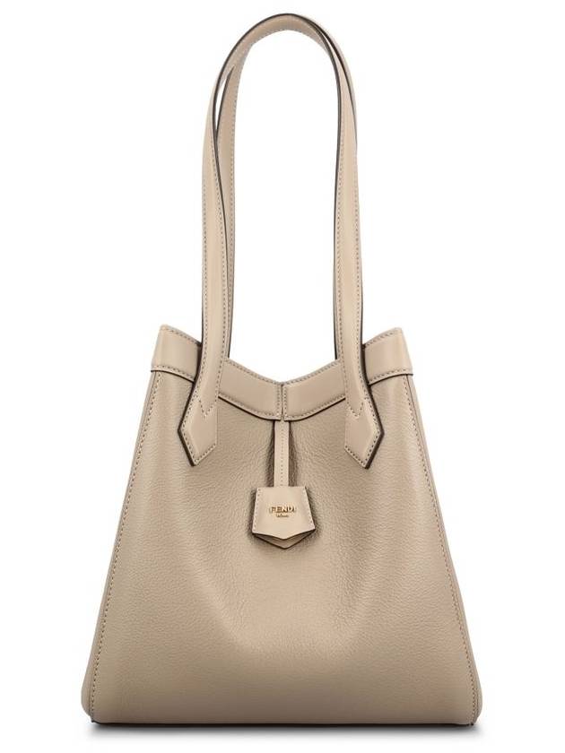 Origami Medium Leather Tote Bag Dove Grey - FENDI - BALAAN 2