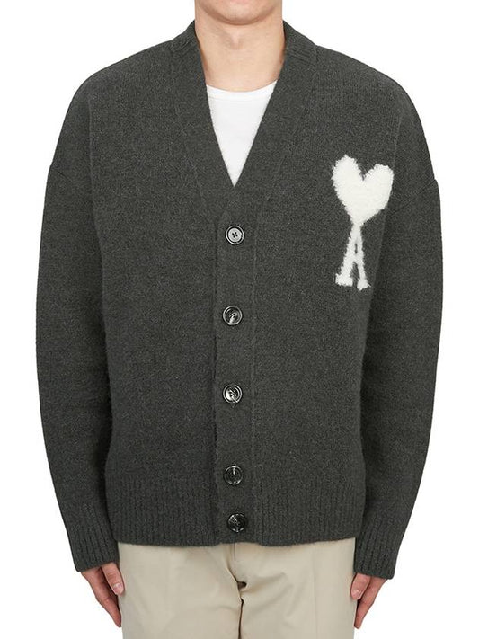 cardigan UKC025 KN0032 061 DARK GRAY - AMI - BALAAN 2