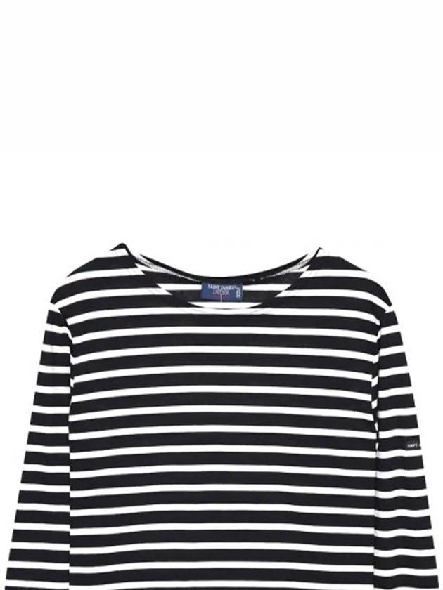 Minquiers Modern Stripe Long Sleeve T-Shirt Noir - SAINT JAMES - BALAAN 3