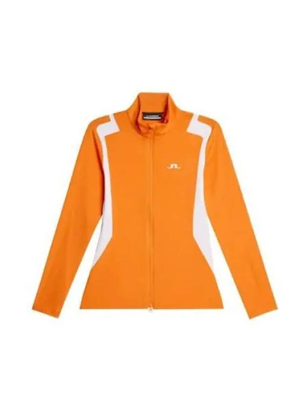 Women's Mae Zip Mid Layer Track Jacket Orange - J.LINDEBERG - BALAAN 2