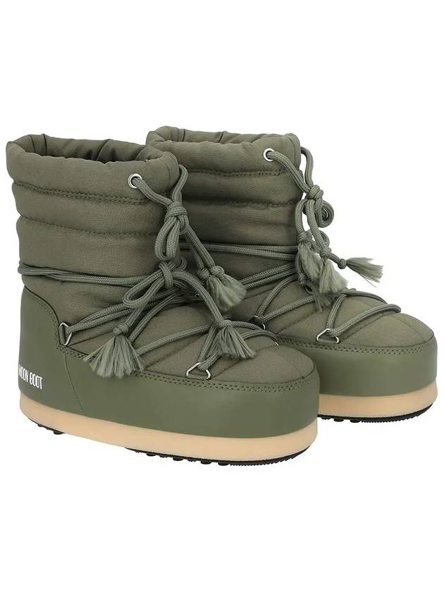 Icon Logo Print Winter Boots Green - MOON BOOT - BALAAN 6