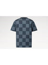 1AGHTG Damier short sleeved crew neck with LV crystal patch - LOUIS VUITTON - BALAAN 3