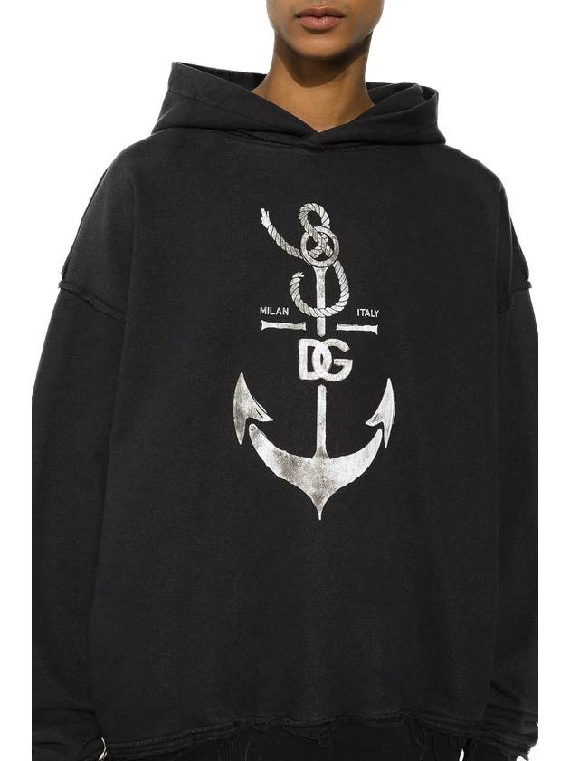 Hooded Sweatshirt G9AUOTG7K5V B0665 Black - DOLCE&GABBANA - BALAAN 5