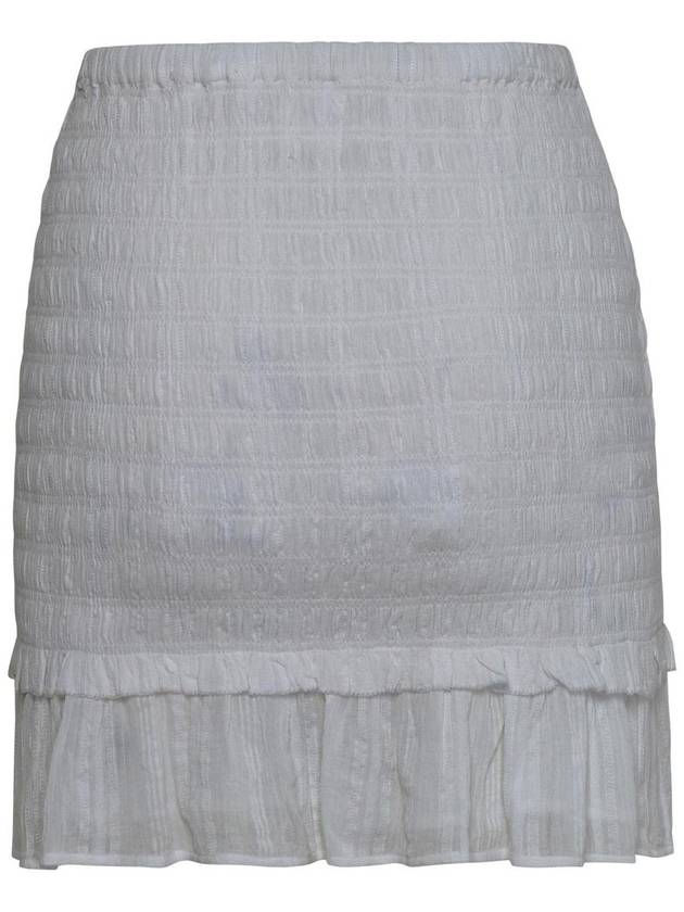 Isabel Marant Étoile 'Dorela' White Cotton Miniskirt - ISABEL MARANT ETOILE - BALAAN 3