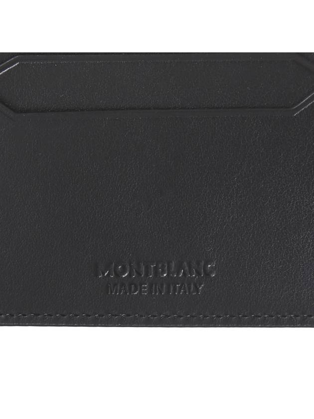 Meisterstuck 6cc Jacquard Pattern Leather Half Wallet Black - MONTBLANC - BALAAN 7