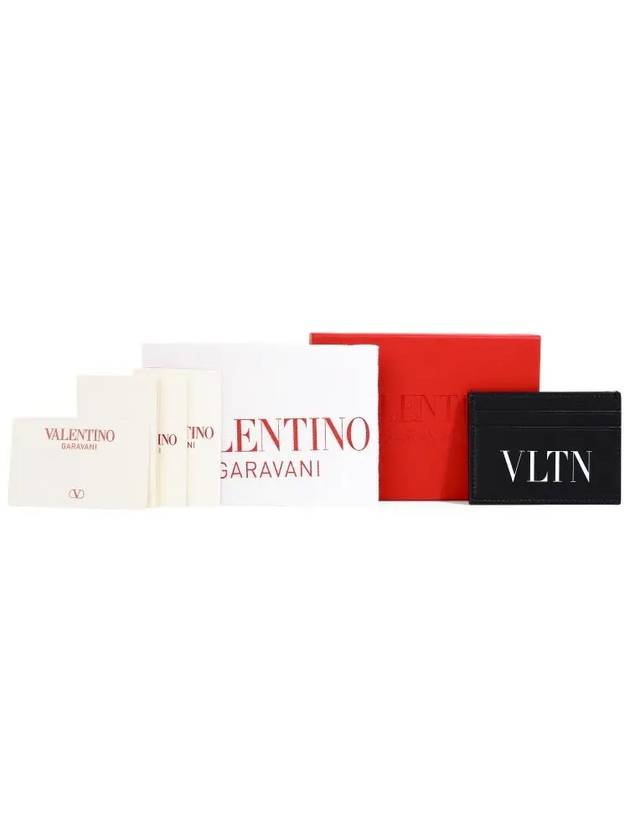 VLTN Logo Print Card Wallet Black - VALENTINO - BALAAN 5