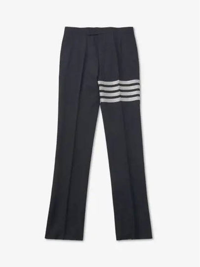 Diagonal Plain Weave Classic Wool Slacks Navy - THOM BROWNE - BALAAN 2