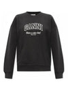 Logo Print Sweater Black - GANNI - BALAAN 2