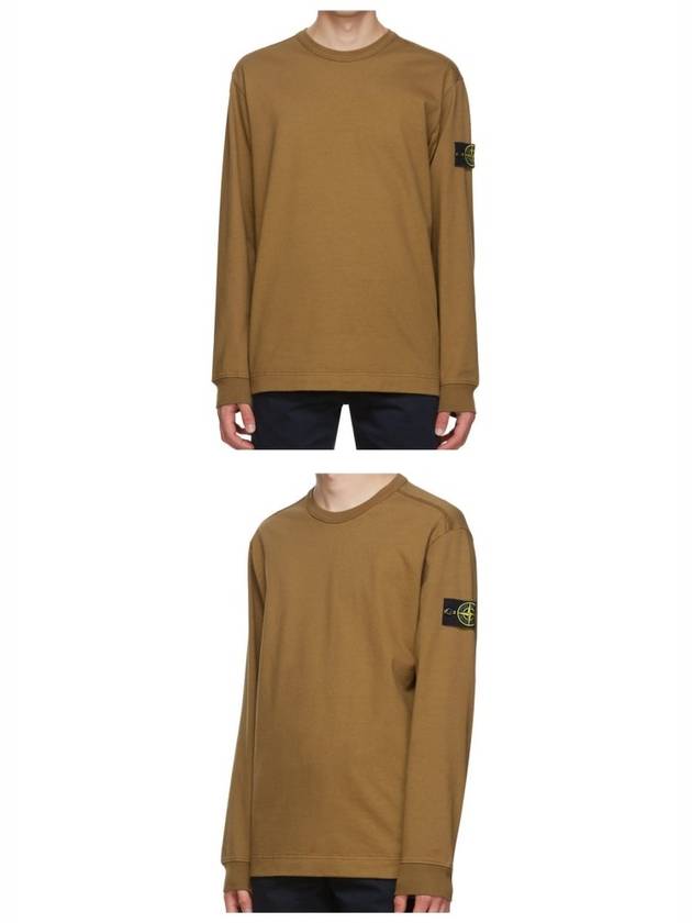 20FW 731564450 V0071 Wappen Long Sleeve Long Sleeve T-Shirt Brown Men's T-Shirt TLS - STONE ISLAND - BALAAN 5