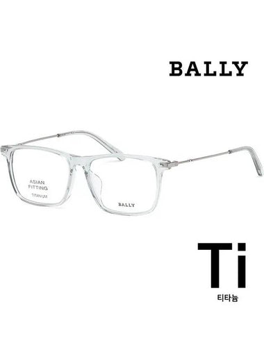 Titanium Glasses Frame BY5057D 020 Transparent Square Horn Frame Asian Fit - BALLY - BALAAN 1