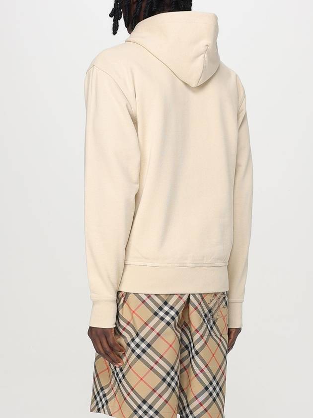 Check Label Cotton Hoodie Nutmeg - BURBERRY - BALAAN 4