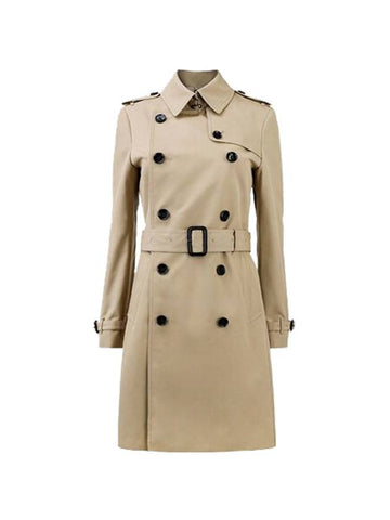 Women's Harbon Half Trench Coat Beige - BURBERRY - BALAAN 1