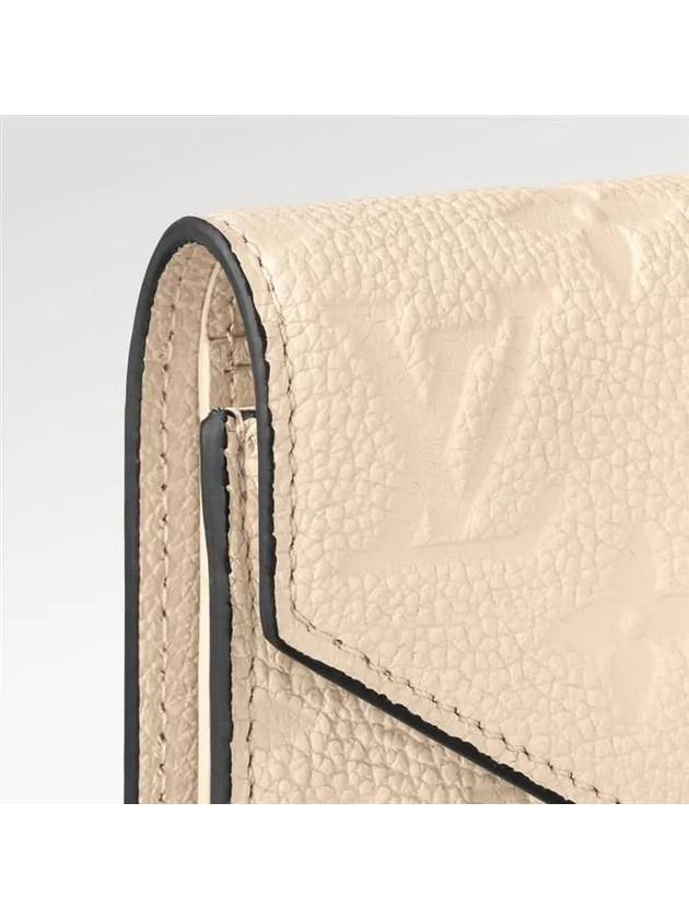 Victorine Leather Half Wallet Beige - LOUIS VUITTON - BALAAN 3