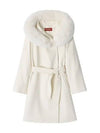 Studio 3 Mango Wool Hooded Single Coat White - MAX MARA - BALAAN 4