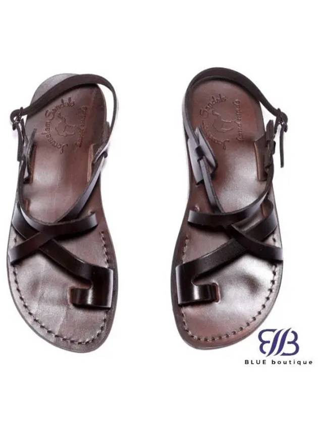 Sandals NO 6 THE GOOD SHEPHERD BUCKLE BROWN - JERUSALEM - BALAAN 1