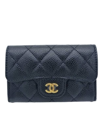 Classic Grained Calfskin Card Wallet Black - CHANEL - BALAAN 2