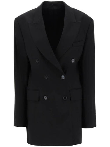 24 ss Studios double-breasted jacket in herringbone fabric Studios AH0256 900 B0230515034 - ACNE STUDIOS - BALAAN 1