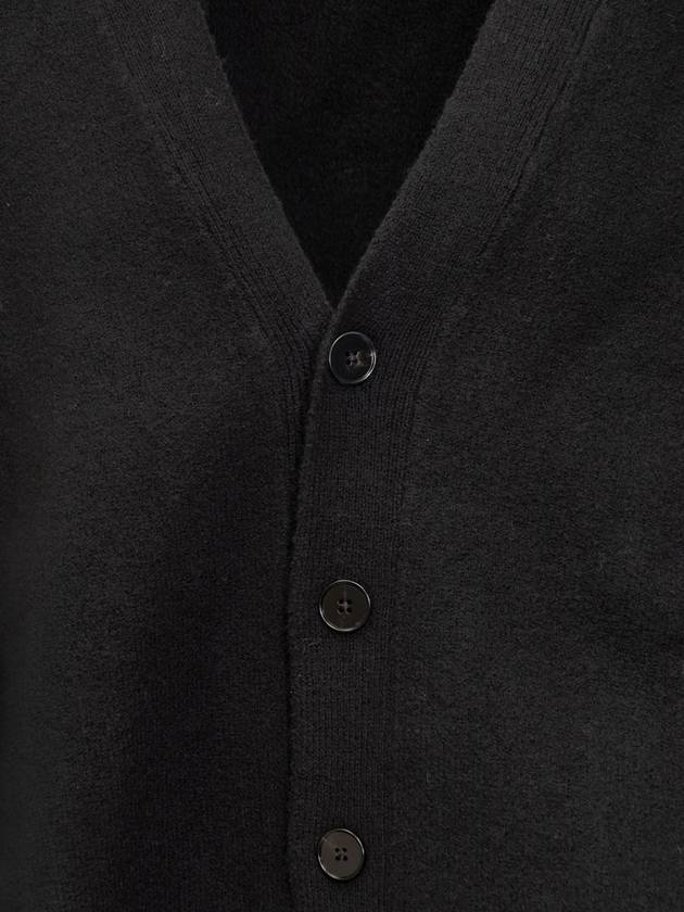 Voile Wool Cardigan Black - JIL SANDER - BALAAN 5