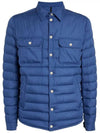 Mirmande Light Weight Collar Short Padding Blue - MONCLER - BALAAN.