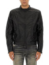 J Clay Shiny Ripstop Biker Jacket Black - DIESEL - BALAAN 2